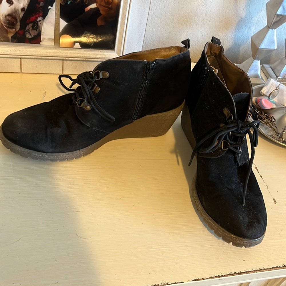 Lane Bryant Tie Wedge Booties